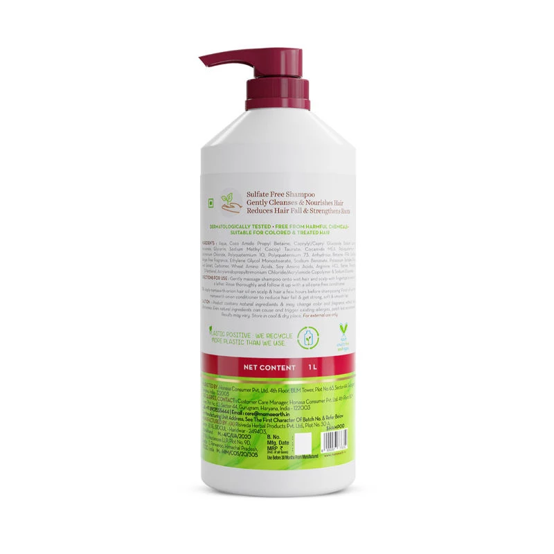 Mamaearth Onion Shampoo For Hair Fall Control & Hair Growth With Onion & Plant Keratin, 1000 ml-9.webp